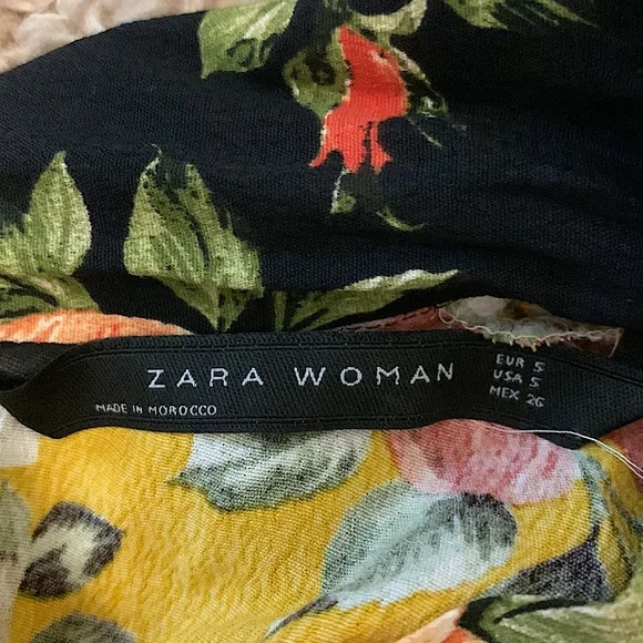 Zara Multicolored Boho Floral Dress Sz S - Picture 6 of 6